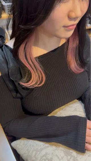 セミロング カラー little×PORTO 元町店所属・藤本 あさひのヘアスタイル