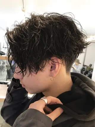 ショート パーマ メンズ fifth 原宿　【フィフス】所属・fifth/メンズ パーマ/川﨑泰就のヘアスタイル