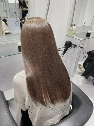 セミロング カラー ✨透明感、艶髪ヘア✨ 韓国ヘア特化💖のヘアスタイル