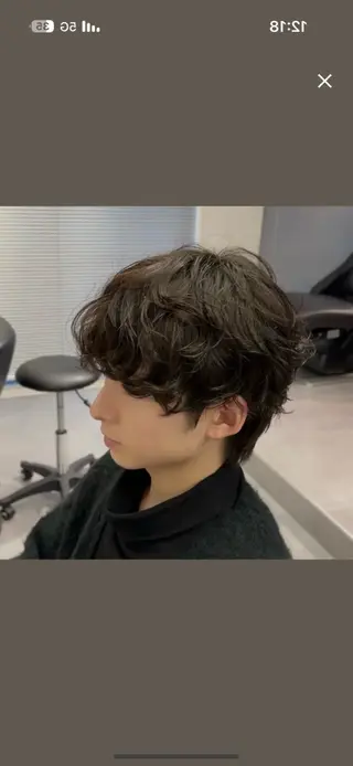 ショート カラー パーマ メンズ ツイストスパイラル/ 😈波巻き/いっさのヘアスタイル