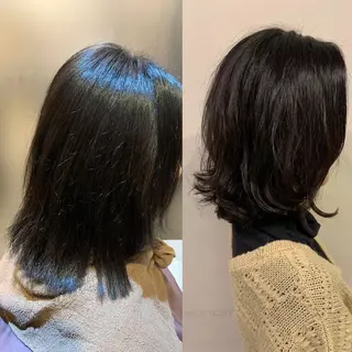 ミディアム パーマ 亀田 泰生のヘアスタイル