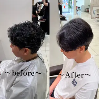 パーマ メンズ 【メンズパーマ✨️ フェザーパーマ】岩城のヘアスタイル