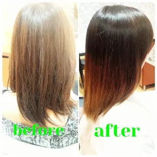 ミディアム セミロング カラー EARTH 池田　雄太のヘアスタイル