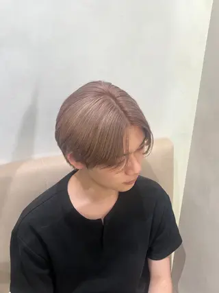 カラー メンズ グレージュ┆うる艶 ┆ゆうはのヘアスタイル