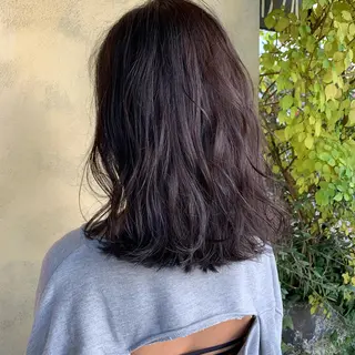 ミディアム カラー AMI ウルフパーマ/メンズのヘアスタイル