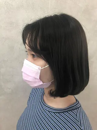 ミディアム カラー リンダ所属・ベージュ/顔周り カット/スズキのヘアスタイル