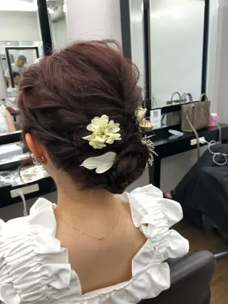 ミディアム ヘアアレンジ alpha. カラーエクステ下妻のヘアスタイル