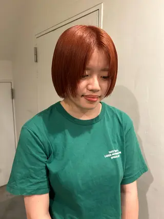 ショート カラー hen所属・心斎橋/レイヤー/ ブリーチ/モエのヘアスタイル