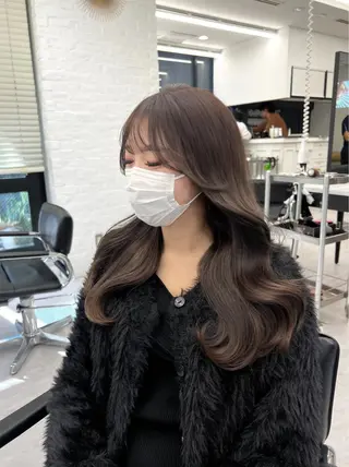 ロング 韓国ヘア♡ 顔まわりカットayaのヘアスタイル