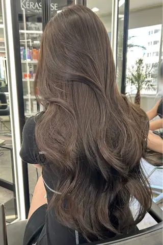 ロング カラー LANDS所属・nanaka 🤍韓国ワンホンヘアのヘアスタイル