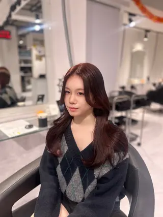 ロング カラー 表参道/透明感カラー /暗髪/ジュキヤのヘアスタイル