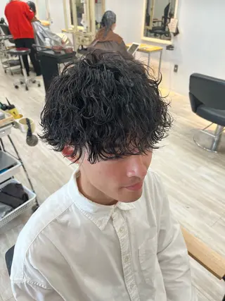 ショート パーマ メンズ Utata literie所属・嵯峨 大地/パーマ/ ハード系/特殊系のヘアスタイル