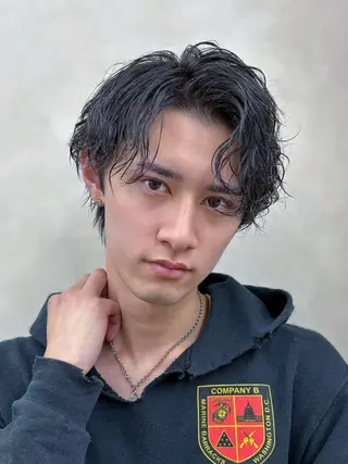 ショート パーマ メンズ k.e.y銀座店所属・安藤幹人 メンズカット/パーマのヘアスタイル