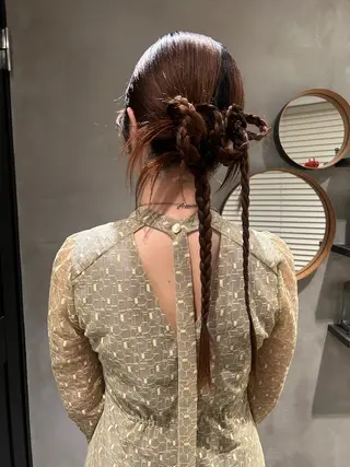 ロング ヘアアレンジ デザインカラー❤︎ イシイレイのヘアスタイル