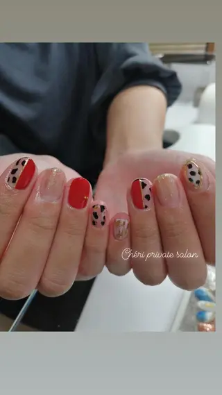 カラー ネイル Chérinail 爪のお手入れのネイルデザイン