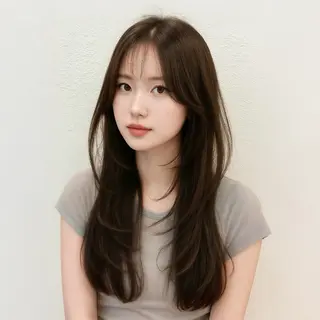 セミロング カラー 銀座/韓国レイヤー髪 質改善/RYUのヘアスタイル