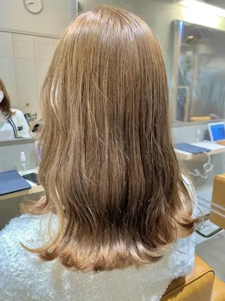 セミロング カラー 縮毛矯正×艶カラー /中村勇太のヘアスタイル