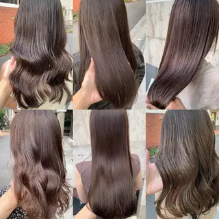 セミロング カラー ミヤザキ タクトのヘアスタイル