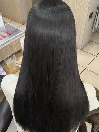 ロング パーマ 岡山駅/縮毛矯正/ 透明感カラー/中家のヘアスタイル