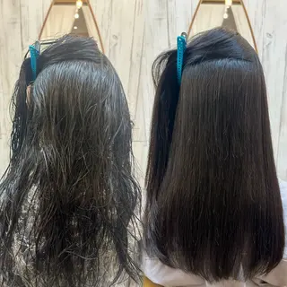 ロング 縮毛矯正/髪質改善 ショートボブ/ともきのヘアスタイル