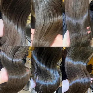 ロング カラー ラフィスヘアードープ所属・👑髪質改善Wカラー /グレージュ/アユカのヘアスタイル