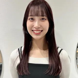 セミロング カラー 🍊暖色×顔周り 🍊cocoroのヘアスタイル