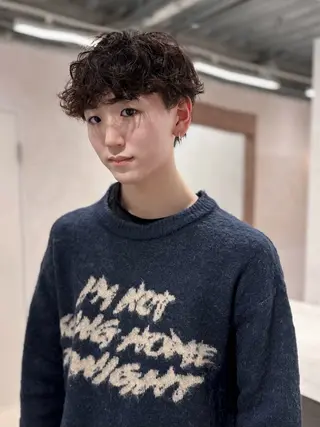 ショート garage.所属・吉田 慎冴/メンズパーマのヘアスタイル