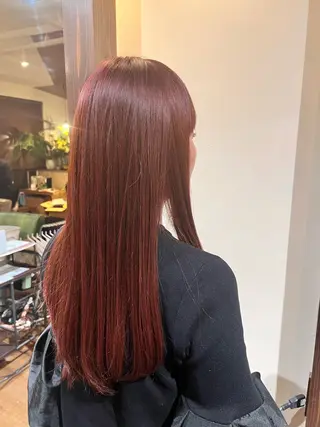 ロング カラー Luster Friends所属・まゆ | 艶カラー | ストレートのヘアスタイル
