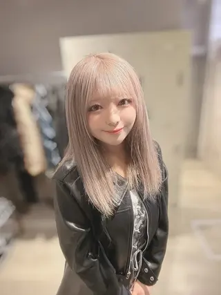 セミロング カラー 韓国/トレンド レイヤー【101】のヘアスタイル