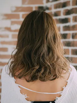 セミロング カラー 福島 浩司のヘアスタイル