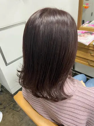 ミディアム カラー sato harunaのヘアスタイル
