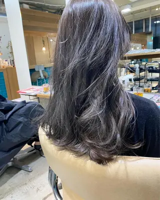 ロング カラー パーマ美容師 hanaのヘアスタイル