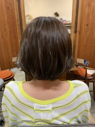 カラー パーマ 原 亜希子のヘアスタイル
