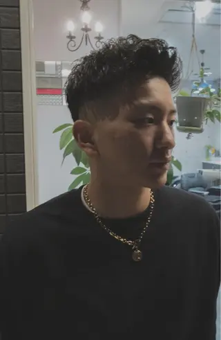 ショート カラー パーマ ヘアアレンジ メンズ キッズ アイブロウ Cut House Shiomi所属・🔥メンズ専門🔥 Ayutoのヘアスタイル