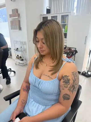 セミロング 榎本雪来🌺 メンズカット✂️のヘアスタイル