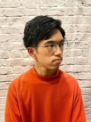 ショート パーマ メンズ Graceful BarBer platinum所属・無料メンズカット💈 遠山泰輝のヘアスタイル