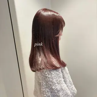 セミロング カラー 髪質改善カラー ベージュ🤎YUMEのヘアスタイル