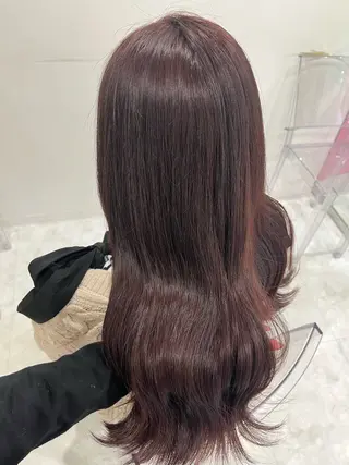 セミロング カラー ガーリー♡女の子っぽ ヘア♡ピンクカラー♡のヘアスタイル