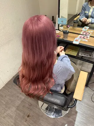 セミロング カラー 上田 紗也のヘアスタイル