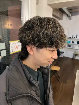 パーマ メンズ 人見知りさんでも安心 奥田 里佳子のヘアスタイル
