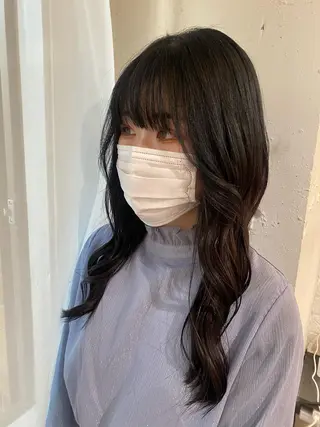 ロング ボブ/透明感カラー 岸本涼奈のヘアスタイル