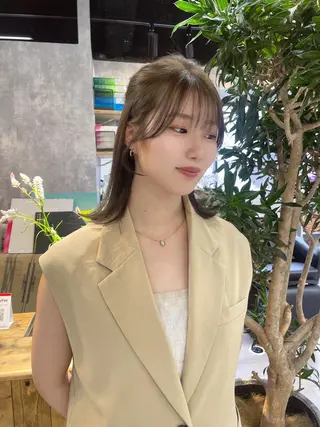 ミディアム カラー 宮城 ほのかのヘアスタイル