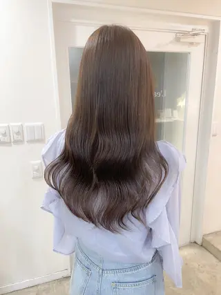 ミディアム カラー ミディアム/顔周り/ ベージュ🌼mayuのヘアスタイル