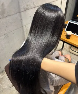 ロング カラー ヒマワリ/ 艶カラー/新宿のヘアスタイル