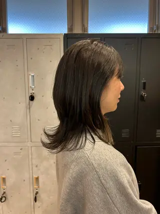 ミディアム カラー tokute 片岡心🐥のヘアスタイル
