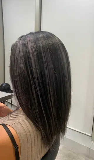 セミロング カラー 園田 将士のヘアスタイル