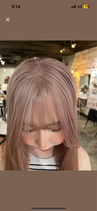 ミディアム カラー ツキノキ ミナのヘアスタイル