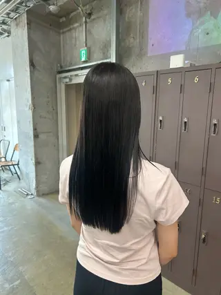 ロング 大本 ブリーチ/ストレートのヘアスタイル