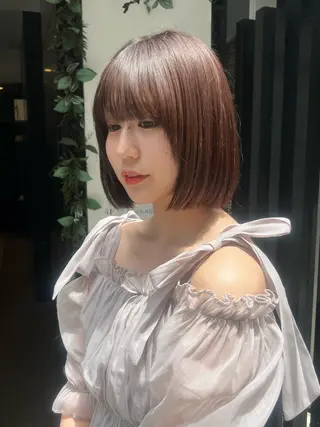 ショート カラー MISAKI🪐 縮毛矯正のヘアスタイル