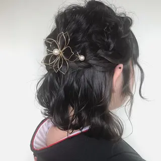 ヘアアレンジ 青とそら いしざかのヘアスタイル